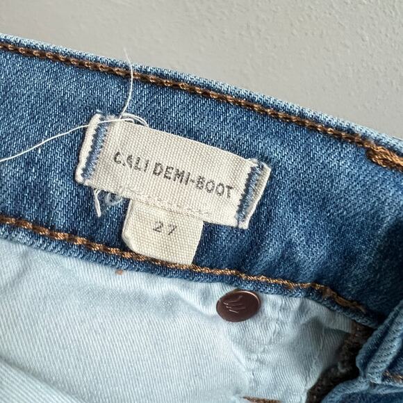 Madewell Cali Demi Boot Jeans Women's 27 Medium Wash Flare Cropped Mid Rise - Picture 7 of 8